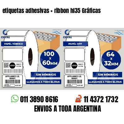 etiquetas adhesivas   ribbon hl35 Gráficas