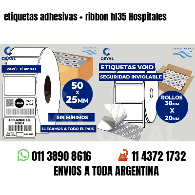 etiquetas adhesivas   ribbon hl35 Hospitales