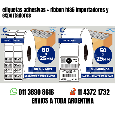 etiquetas adhesivas   ribbon hl35 Importadores y exportadores