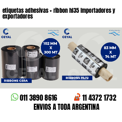 etiquetas adhesivas   ribbon hl35 Importadores y exportadores