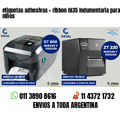 etiquetas adhesivas   ribbon hl35 Indumentaria para niños