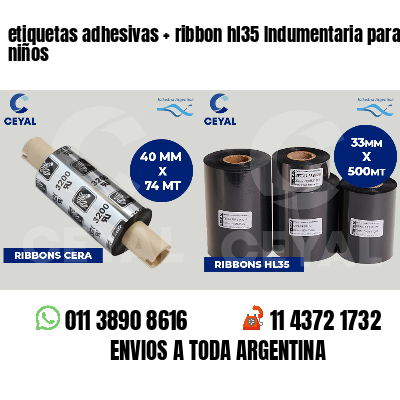 etiquetas adhesivas   ribbon hl35 Indumentaria para niños