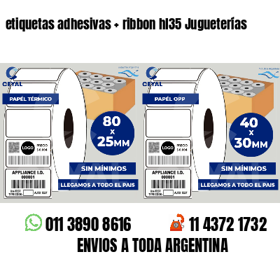 etiquetas adhesivas   ribbon hl35 Jugueterías