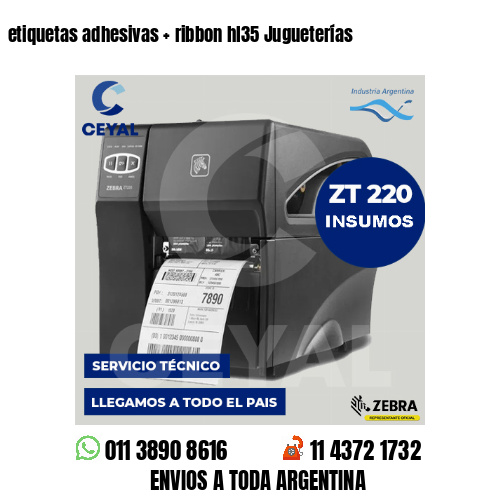 etiquetas adhesivas   ribbon hl35 Jugueterías