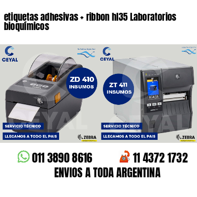 etiquetas adhesivas   ribbon hl35 Laboratorios bioquímicos