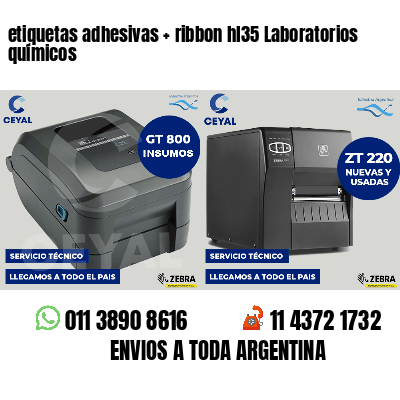 etiquetas adhesivas   ribbon hl35 Laboratorios químicos