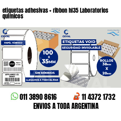 etiquetas adhesivas   ribbon hl35 Laboratorios químicos
