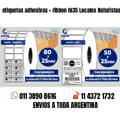 etiquetas adhesivas   ribbon hl35 Locales Naturistas