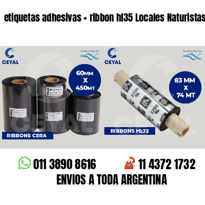 etiquetas adhesivas   ribbon hl35 Locales Naturistas