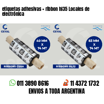 etiquetas adhesivas   ribbon hl35 Locales de electrónica
