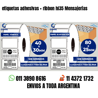 etiquetas adhesivas   ribbon hl35 Mensajerías