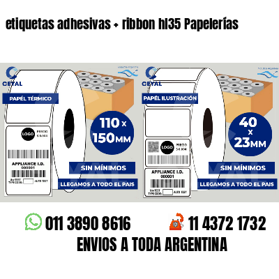etiquetas adhesivas   ribbon hl35 Papelerías