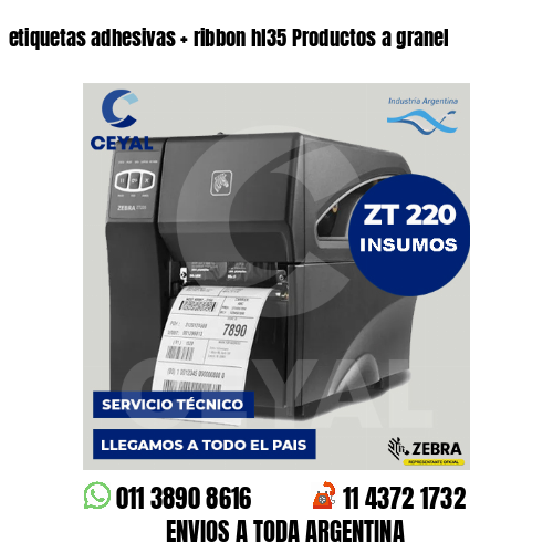 etiquetas adhesivas   ribbon hl35 Productos a granel