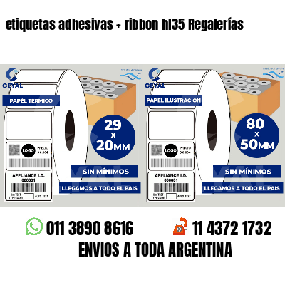 etiquetas adhesivas   ribbon hl35 Regalerías