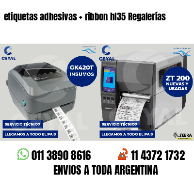 etiquetas adhesivas   ribbon hl35 Regalerías