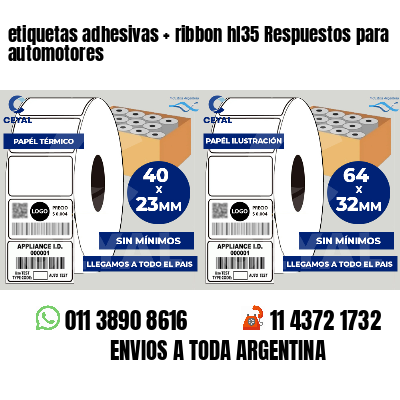 etiquetas adhesivas   ribbon hl35 Respuestos para automotores