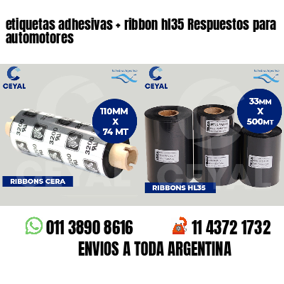 etiquetas adhesivas   ribbon hl35 Respuestos para automotores