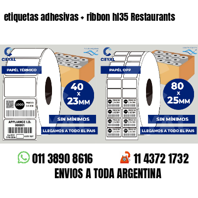 etiquetas adhesivas   ribbon hl35 Restaurants