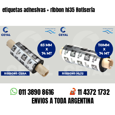 etiquetas adhesivas   ribbon hl35 Rotisería