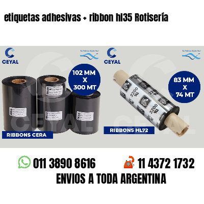 etiquetas adhesivas   ribbon hl35 Rotisería