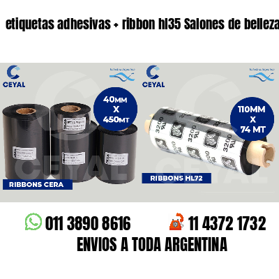 etiquetas adhesivas   ribbon hl35 Salones de belleza