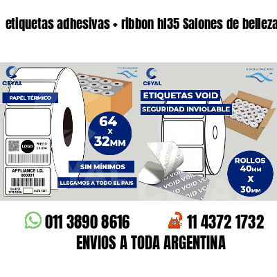 etiquetas adhesivas   ribbon hl35 Salones de belleza