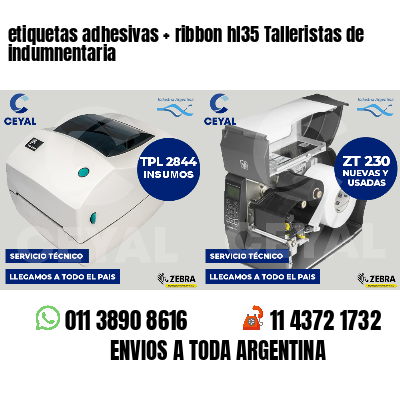 etiquetas adhesivas   ribbon hl35 Talleristas de indumnentaria