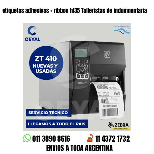etiquetas adhesivas   ribbon hl35 Talleristas de indumnentaria