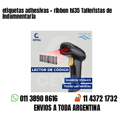 etiquetas adhesivas   ribbon hl35 Talleristas de indumnentaria