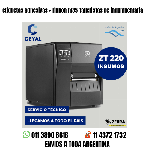 etiquetas adhesivas   ribbon hl35 Talleristas de indumnentaria