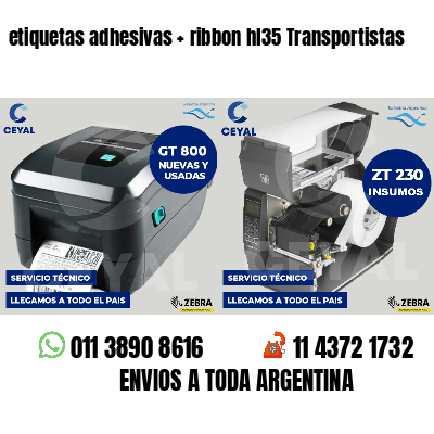 etiquetas adhesivas   ribbon hl35 Transportistas