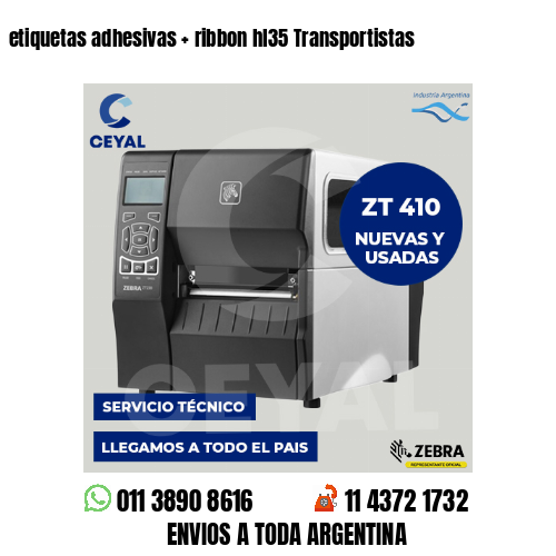 etiquetas adhesivas   ribbon hl35 Transportistas