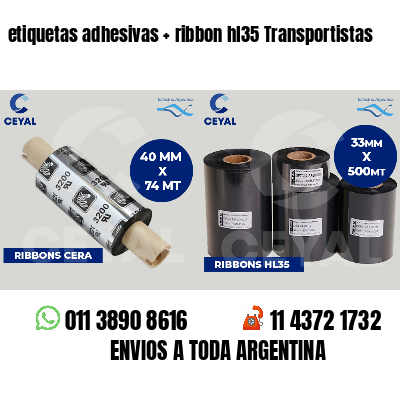 etiquetas adhesivas   ribbon hl35 Transportistas
