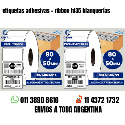 etiquetas adhesivas   ribbon hl35 blanquerías