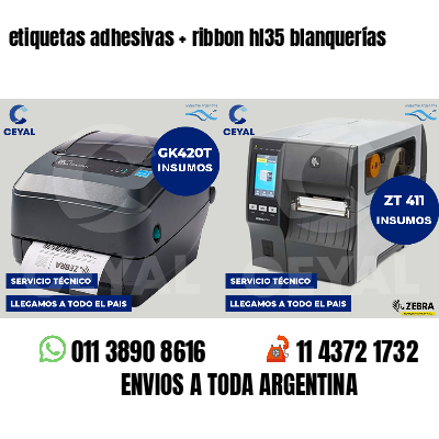 etiquetas adhesivas   ribbon hl35 blanquerías
