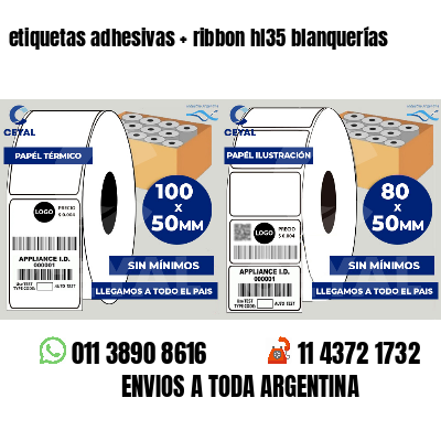 etiquetas adhesivas   ribbon hl35 blanquerías