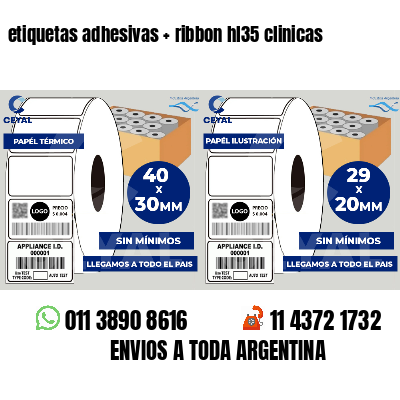 etiquetas adhesivas   ribbon hl35 clinicas
