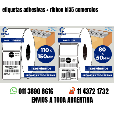 etiquetas adhesivas   ribbon hl35 comercios