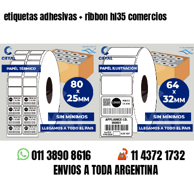 etiquetas adhesivas   ribbon hl35 comercios