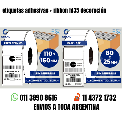 etiquetas adhesivas   ribbon hl35 decoración