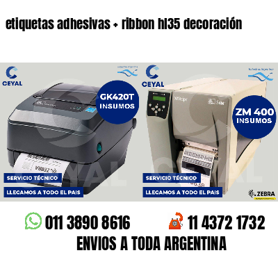 etiquetas adhesivas   ribbon hl35 decoración