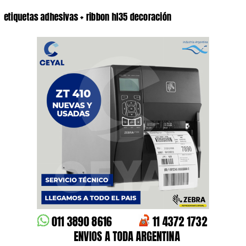 etiquetas adhesivas   ribbon hl35 decoración