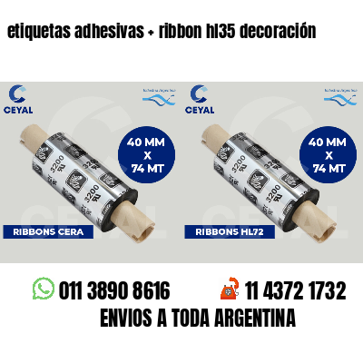 etiquetas adhesivas   ribbon hl35 decoración