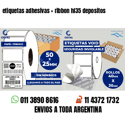etiquetas adhesivas   ribbon hl35 depositos