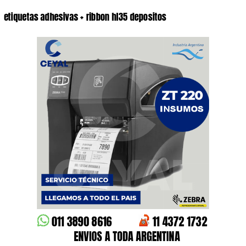 etiquetas adhesivas   ribbon hl35 depositos