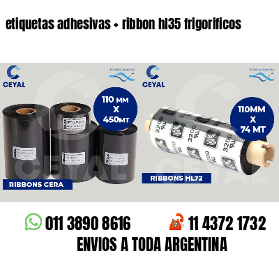 etiquetas adhesivas   ribbon hl35 frigorificos