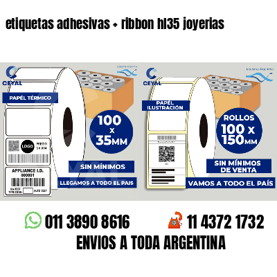 etiquetas adhesivas   ribbon hl35 joyerias
