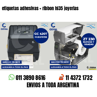 etiquetas adhesivas   ribbon hl35 joyerias