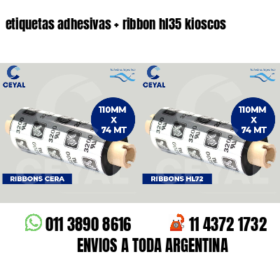 etiquetas adhesivas   ribbon hl35 kioscos