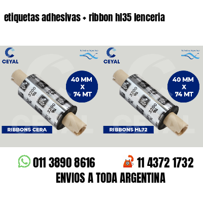 etiquetas adhesivas   ribbon hl35 lenceria